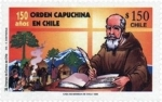 Stamps : America : Chile :  “100 AÑOS ORDEN CAPUCHINA EN CHILE”