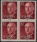 Stamps Spain -  Serie Básica General Franco 1955