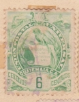 Stamps Guatemala -  Libertad 15-09-1821 ed 1886