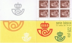 Stamps Spain -  CARNÉ 12 SELLOS S.M. D. JUAN CARLOS I 19 PTA