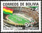 Stamps Bolivia -  ADHESION DE BOLIVIA AL MUNDIAL - ITALIA 90