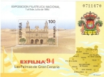 Stamps : Europe : Spain :  exfilna 94