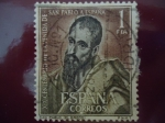 Stamps Spain -  XIX Centenario de la Navidad de San Pablo a España(El Greco)