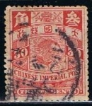 Sellos de Asia - China -  Scott  93  carpa