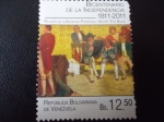 Stamps Venezuela -  Bic.de la Independencia-1811al2011Reunión Sociedad Patritoica.Pintor Tito Salas.República Bolivarian
