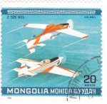 Stamps : Asia : Mongolia :  avionetas deport