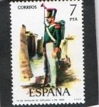 Stamps Spain -  2353- ARTILLERIA DE A PIE 1828.