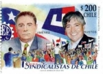 Stamps : America : Chile :  “SINDICALISTAS DE CHILE”