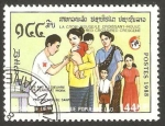 Sellos del Mundo : Asia : Laos : 889 - 125 anivº de La Cruz Roja