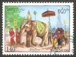 Sellos de Asia - Laos -  1154 - elefante blanco
