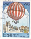 Stamps Asia - Laos -  aniv.globo aerostatico