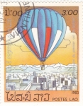 Stamps Laos -  aniv.globo aerostatico