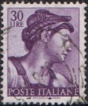 Stamps Italy -  OBRAS DE MIGUEL ANGEL. TECHO DE LA CAPILLA SIXTINA. SIBILA DE ERITREA