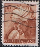 Stamps Italy -  OBRAS DE MIGUEL ANGEL. TECHO DE LA CAPILLA SIXTINA. SIBILA
