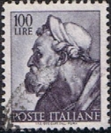 Stamps Italy -  OBRAS DE MIGUEL ANGEL. TECHO DE LA CAPILLA SIXTINA. EL PROFETA EZEQUIEL