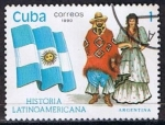 Stamps Cuba -  Scott  3253 Argentina (trajes tipicos)