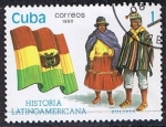 Stamps Cuba -  Scott  3254  Bolivia (Trajes tipicos) (3)