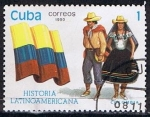 Stamps Cuba -  Scott  3256  Colombia (Trajes tipicos) (2)