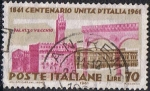 Stamps Italy -  CENTENARIO DE LA UNIDAD. PALACIO VECCHIO, EN FLORENCIA