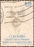 Stamps Colombia -  Gabriel Garcia Márquez. Premio Nobel de Literatura 1982.