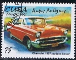 Stamps Cuba -  Scott  4254  Chevrolet Bel Air  1957