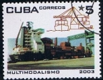 Sellos del Mundo : America : Cuba : Scott  4305 Transporte y embio (Container ship)