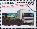 Stamps : America : Cuba :  Scott  4308 Transporte y embio (Avion y Camion de reparto)