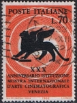 Stamps Italy -  30º ANIVERSARIO DEL FESTIVAL INTERNACIONAL DE ARTE CINEMATOGRÁFICO EN VENECIA. RESERVADO