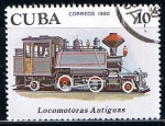 Stamps Cuba -  Scott  2360  Locomotora 2-4-2 (Primeras locomotoras)