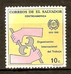 Sellos de America - El Salvador -  EMBLEMA  DE  LA  ILO