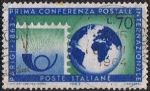 Stamps Italy -  CENTENARIO DE LA 1ª CONFERENCIA POSTAL INTERNACIONAL DE PARIS