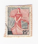 Stamps : Europe : France :  La Marianne à la nef (repetido)