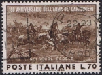 Stamps Italy -  150 ANIV. DEL CUERPO DE CARABINEROS. CARGA DE PASTRENGO, POR DE ALBERTIS