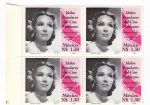 Stamps : America : Mexico :  Block de 4 Idolos populares del cine Mexicano-Dolores del rio