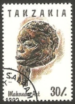 Stamps Tanzania -  1364 - Arte Makondé, máscara