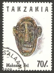Sellos de Africa - Tanzania -  1366 - Arte Makondé, máscara
