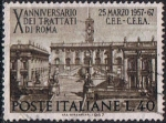 Sellos de Europa - Italia -  10º ANIVERSARIO DEL TRATADO DE ROMA