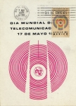 Stamps : America : Mexico :  Tarjeta máxima de México primer día de emisión-Día mundial de las telecomunicaciones.