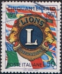 Stamps Italy -  CINCUENTENARIO DE LOS LEONES INTERNACIONALES
