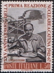 Stamps Italy -  25 ANIV. DE LA PRIMERA REACCIÓN NUCLEAR EN CADENA. ENRICO FERMI