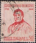 Stamps Italy -  CENT. DE LA MUERTE DEL COMPOSITOR GIOACCHINO ROSSINI