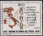 Sellos de Europa - Italia -  CENT. DE LA ADHESIÓN DE ROMA A ITALIA