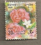 Sellos de Africa - Egipto -  Flores