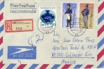 Stamps Germany -  Sobre circulado registrado de Alemania a México-Uniformes militares