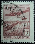 Stamps : America : Argentina :  Lineas aéreas del Estado
