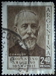 Stamps : America : Argentina :  Florentino Ameghino (1854 -1911)