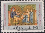 Stamps Italy -  NAVIDAD 1971. MINIATURAS DEL SIGLO XII. LA ADORACIÓN DE LOS MAGOS