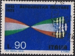 Stamps : Europe : Italy :  FUERZAS AEREAS. FORMACIÓN DE FIAT GR 32  EJECUTANDO UN TONEL