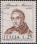 Stamps : Europe : Italy :  CENT. DE LA MUERTE DEL POETA ALESSANDRO MANZONI