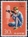 Stamps North Korea -  Scott  1200Tiro con rifle